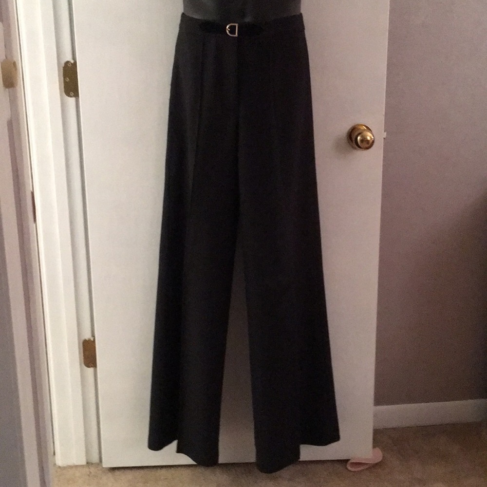 Milly, dark grey wool, high waisted.